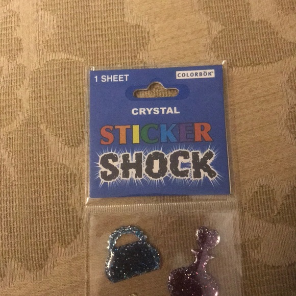 Bundle of 10 packs of glitter accessory stickers. - Picture 3 of 5